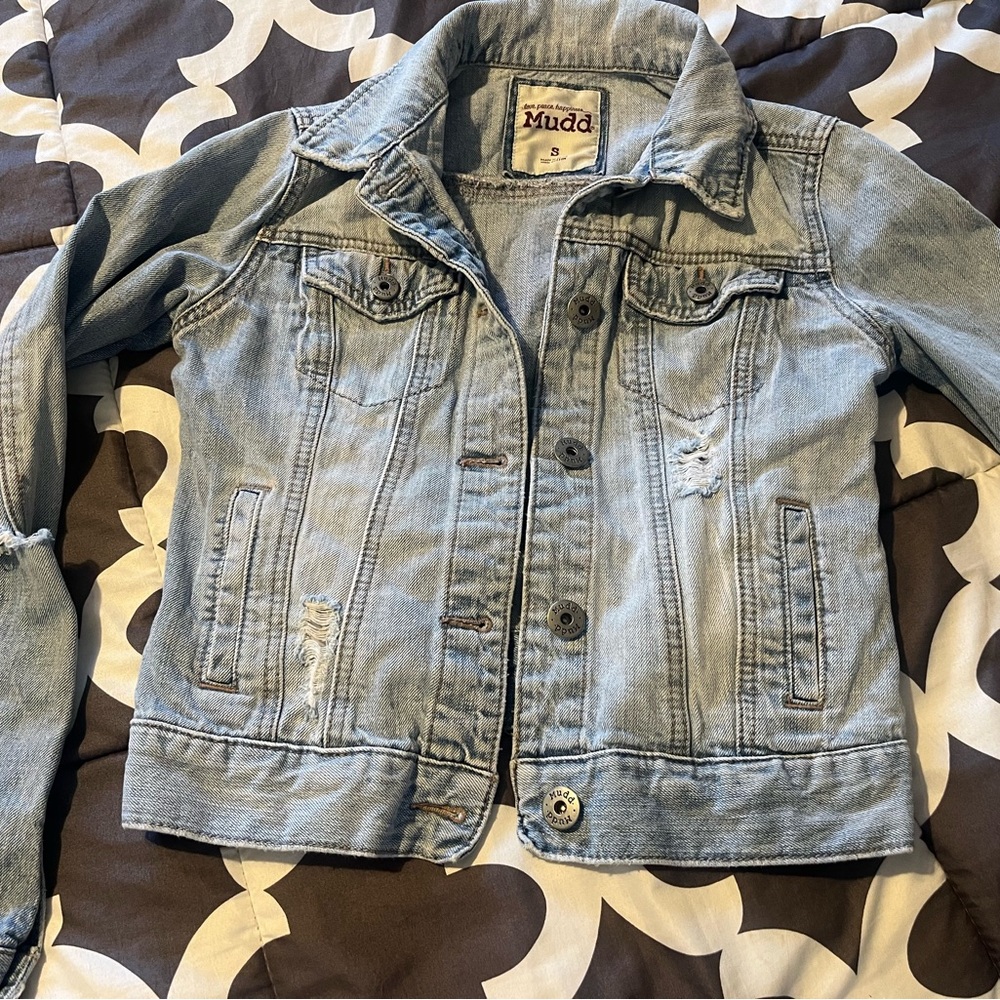 Mudd Women's Faded Blue Jean Jacket